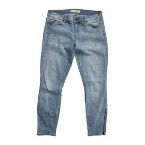 Dittos Women's Light Blue Ankle Zip Skinny Fit Jeans Size 28